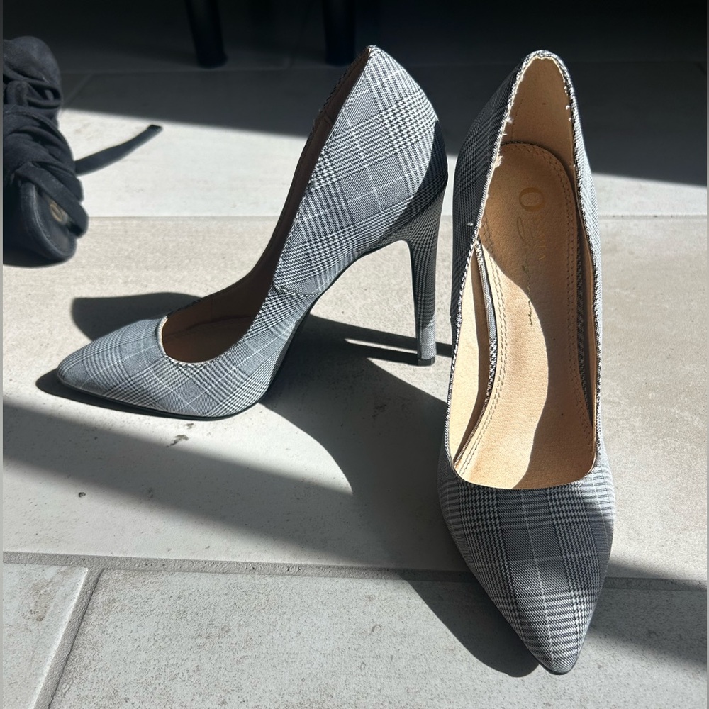 Olivia + Joy Gray Heels Classic Stiletto Design